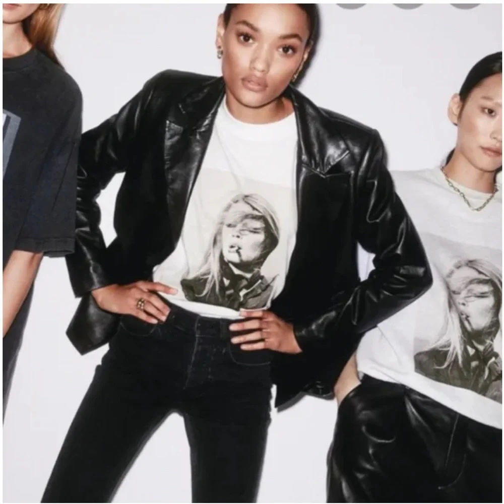 Anine Bing Ida Tee AB x Terry O’Neil—Brigitte Bardot Organic White Tee Large - Picture 8 of 12